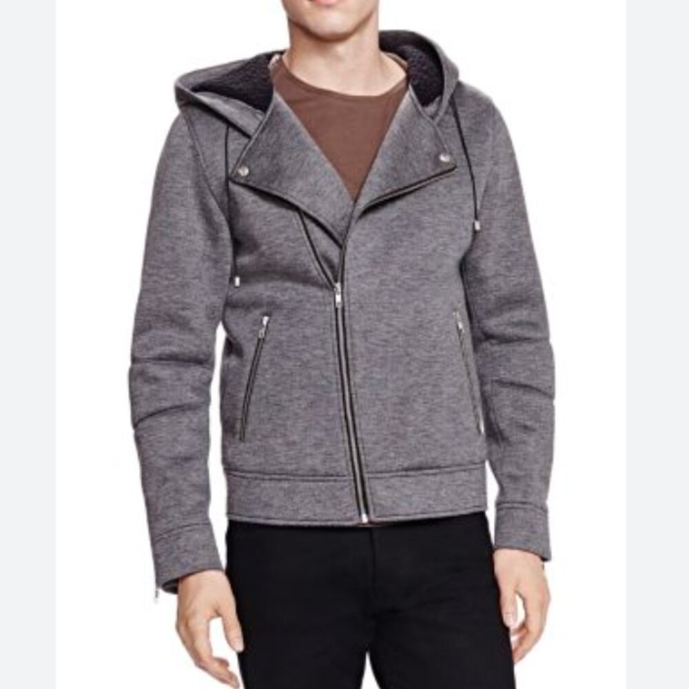 The Kooples New Jersey Neoprene Biker Hoodie